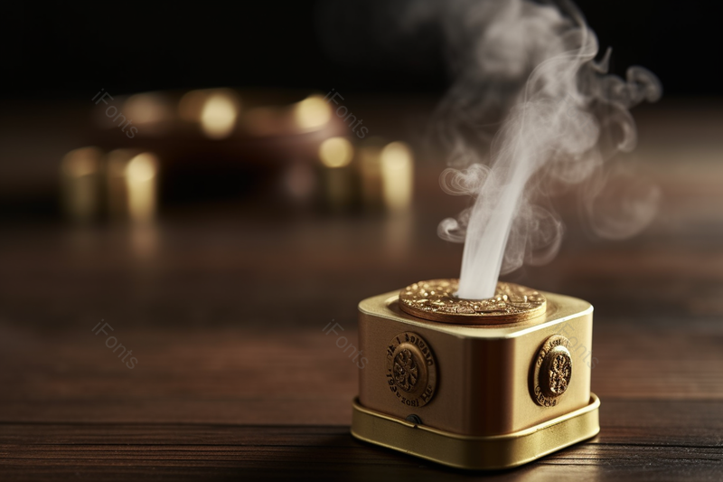 中药馆中金属容器燃烧中的艾灸,高清,摄影图,摄影图片,图片大全,摄影图免费下载